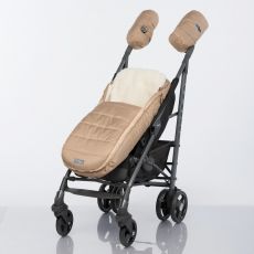 Дитячий конверт на овчині доречі Baby XS Бежевий з опушкою, (-20°C)